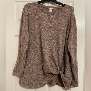 Brittany Black XL side knot sweater